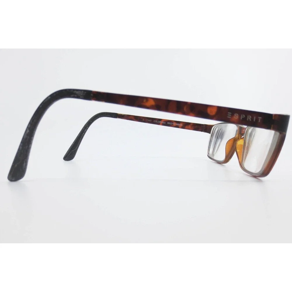 Esprit E17447 Eyeglasses Tortoise Rectangular Frames 503 53-16-145 Mens Womens